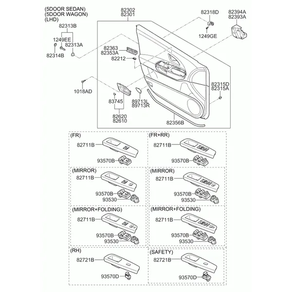 отделка передней двери
