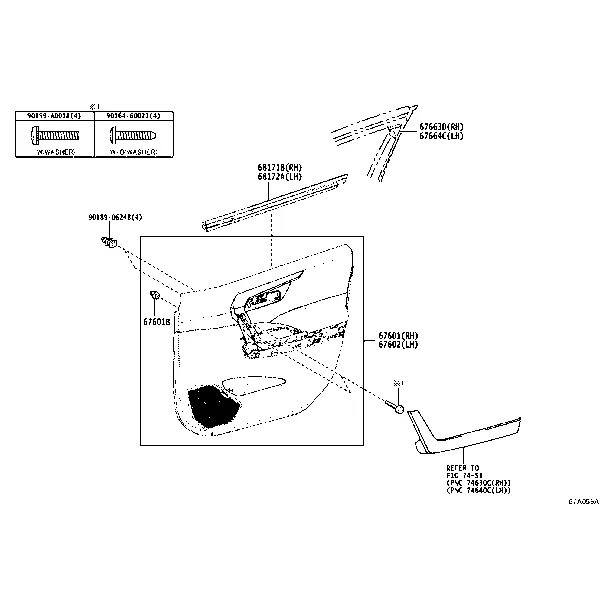 FRONT DOOR PANEL & GLASS