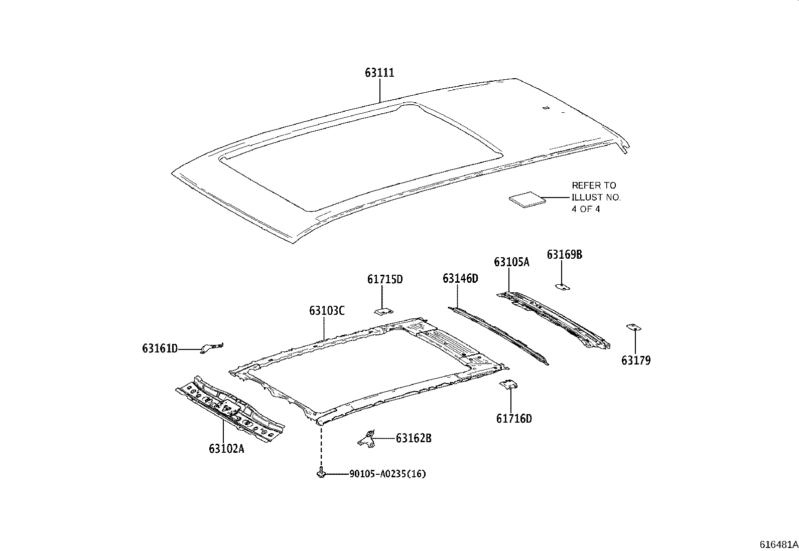 ROOF PANEL & BACK WINDOW GLASS