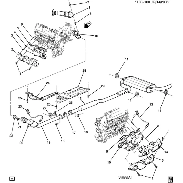 EXHAUST SYSTEM (LNJ/3.4F)
