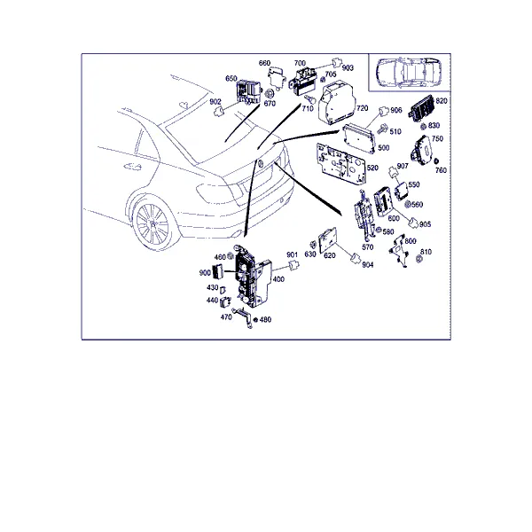 БЛОКИ УПРАВЛЕНИЯ И РЕЛЕ В БАГАЖНИКЕ