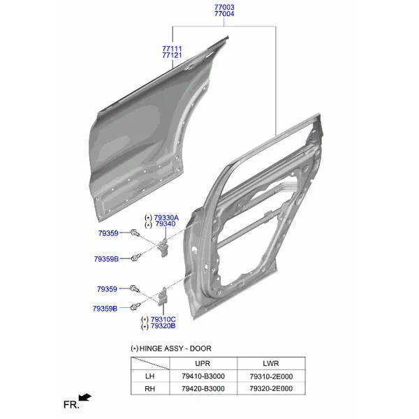 панель задней двери
