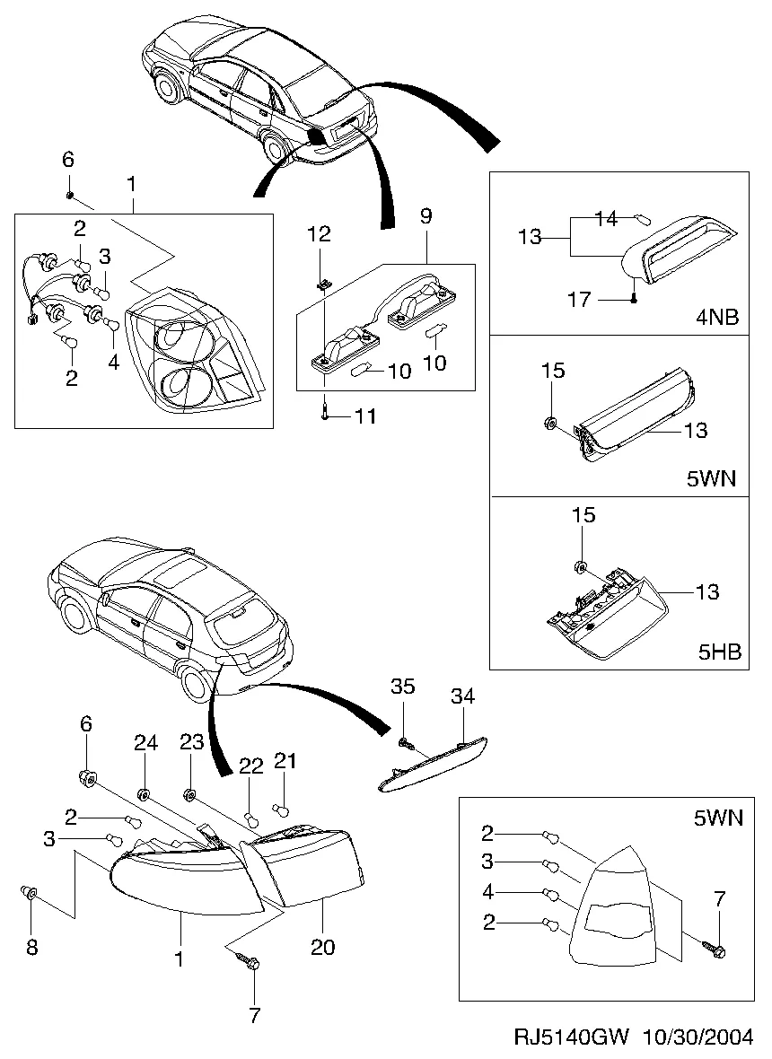ЗАДНИЙ ФОНАРЬ I (5140)