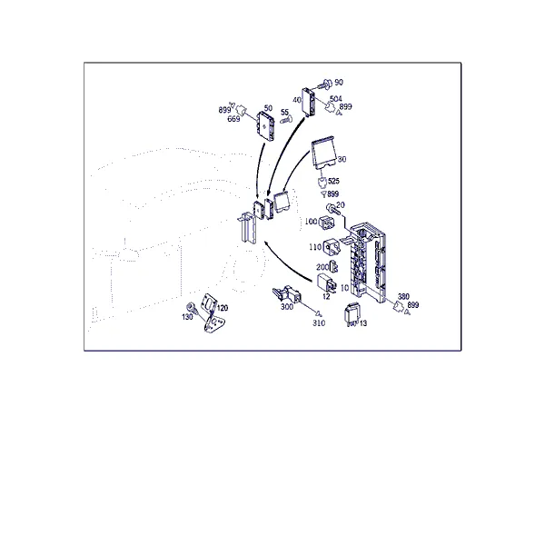 ПАНЕЛЬ БУ И ГНЕЗДО ПРЕДОХРАНИТ. В БАГАЖ. ОТДЕЛЕНИИ