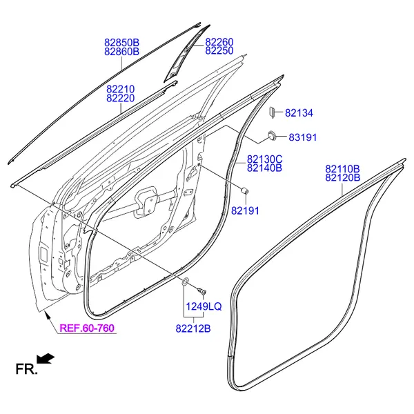 молдинг передней двери