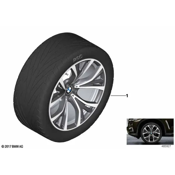 BMW лег.мет Y-образная спица 627 - 21"