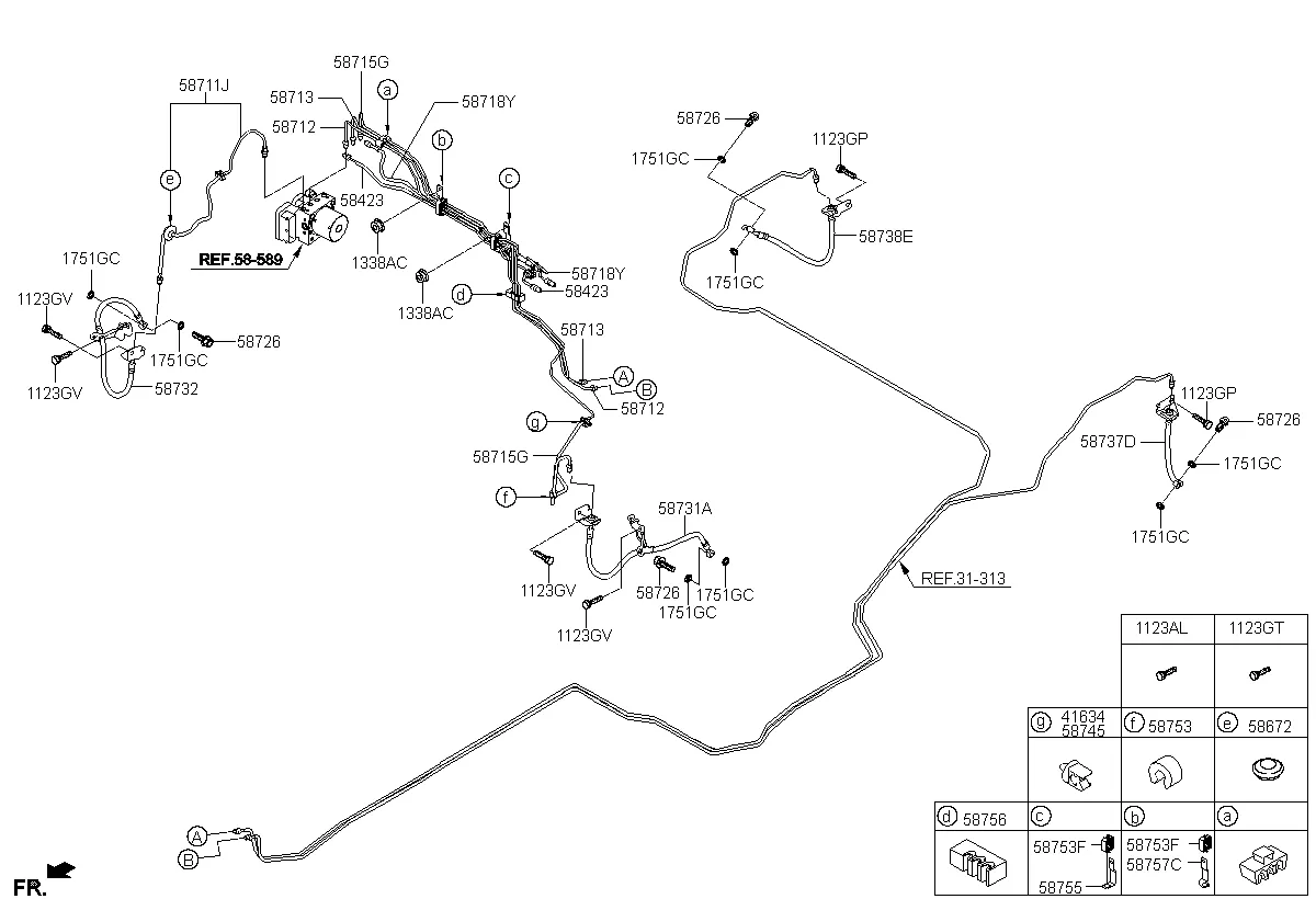 Трубопровод гидропривода тормозов