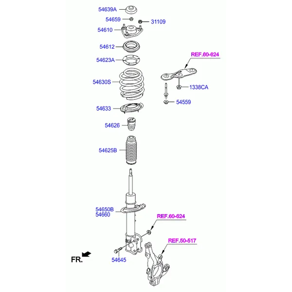 Пружина и стойка передней подвески