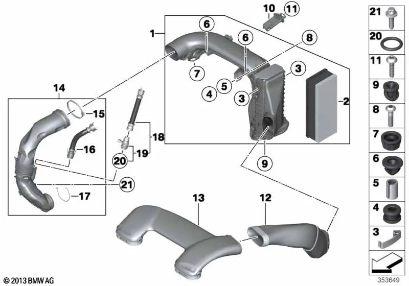 Глушитель шума всас./смен.элем.фил./HFM