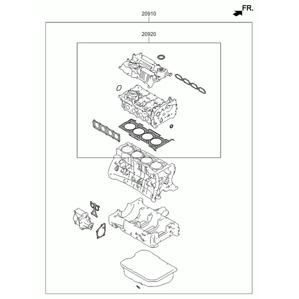набор прокладок двигателя