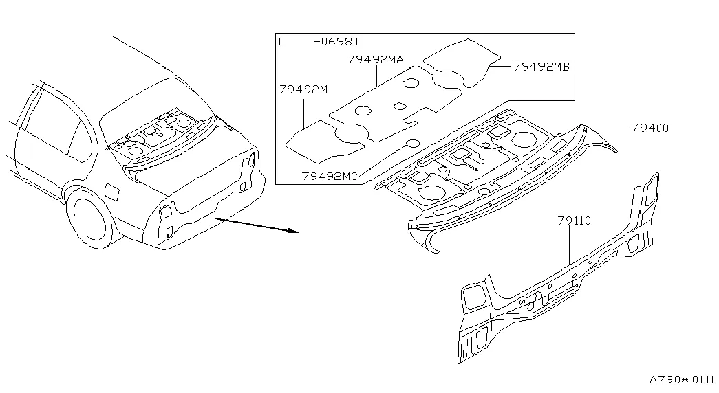Задняя панель и крепления