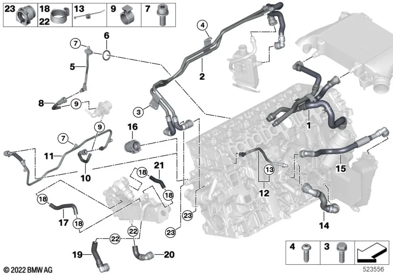 Сист.охлажд.- шланги сист.охл.двигателя