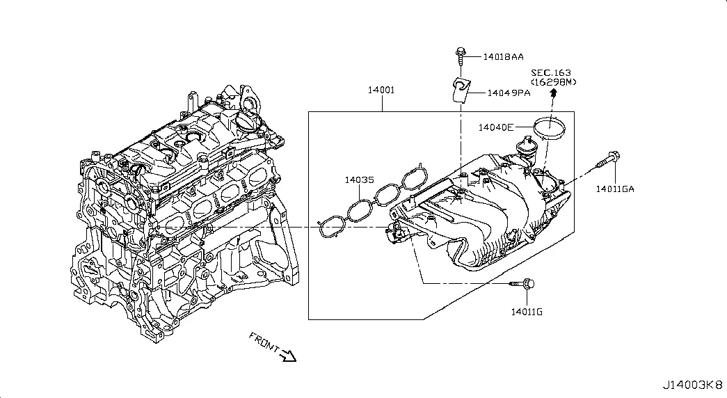 Коллектор; INTAKE PARTS