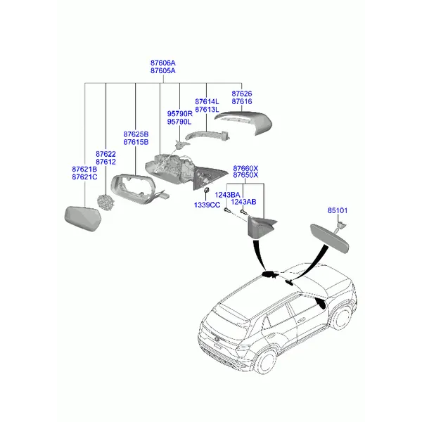 MIRROR-OUTSIDE REAR VIEW
