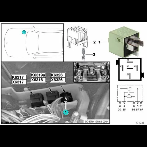 Разгрузочное реле контакта 15 K6326
