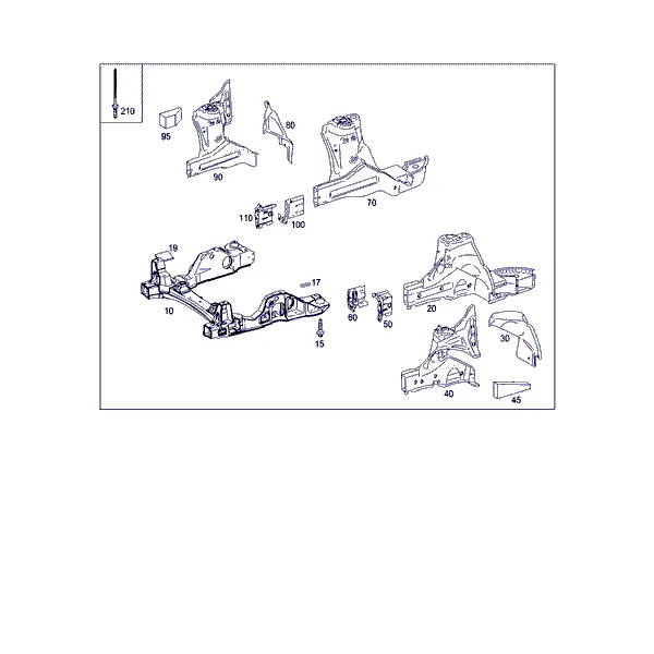 КОЛЕСН. АРКА, КРОНШТ. ПЕРЕДН. МОСТА