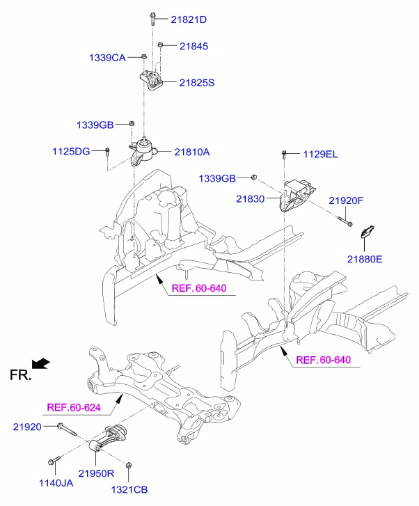 Подвеска двигателя и коробки передач