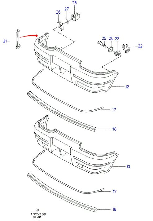 Решетка радиатора и передний бампер