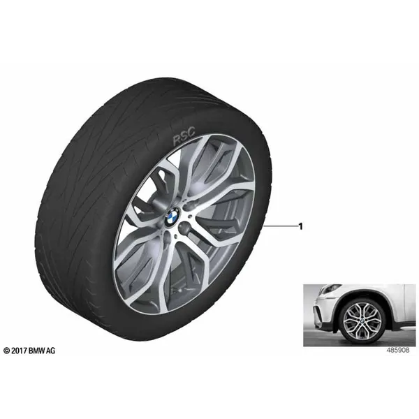 BMW Perf. л/с диск Y-обр.спицы 375 - 21"