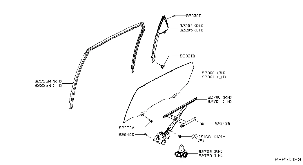 Окно задней двери и стеклоподъемник