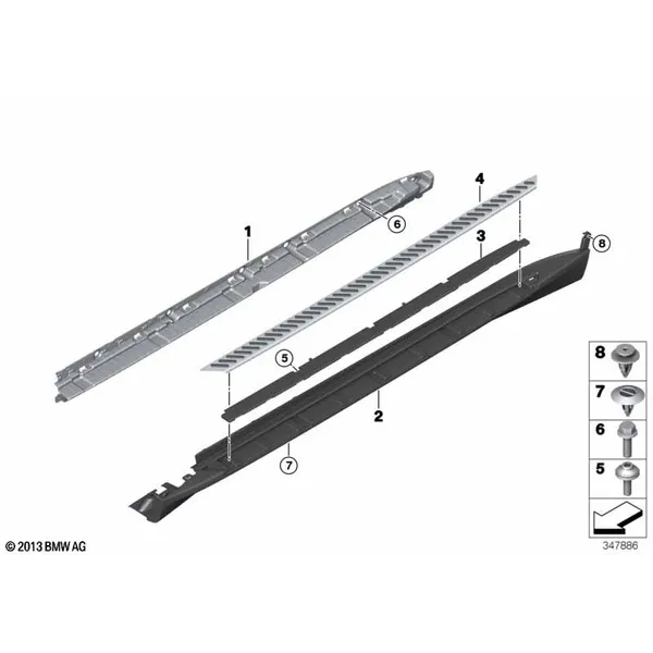Накладка порога / арки колеса, подножка