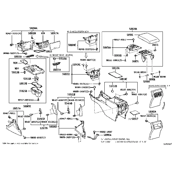 CONSOLE BOX & BRACKET