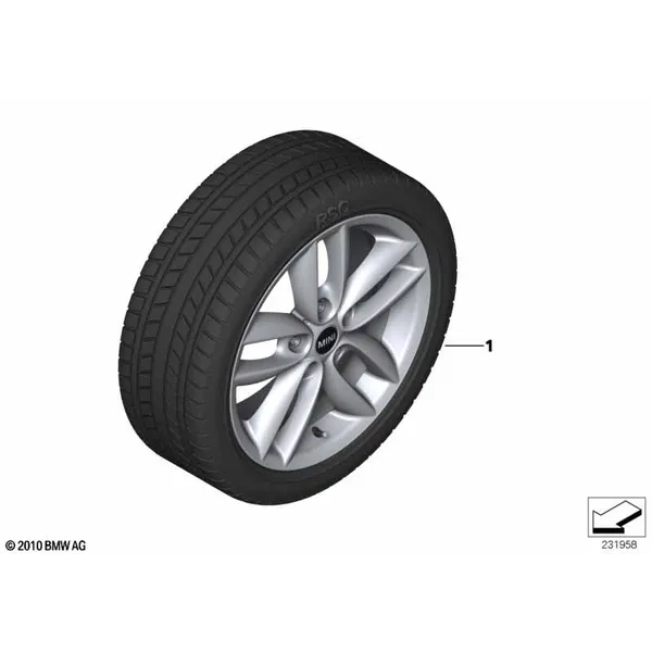 Колесо в сб.зим.Double Spoke R124-17"