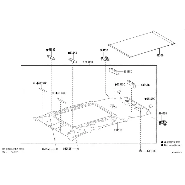 ROOF HEADLINING & SILENCER PAD