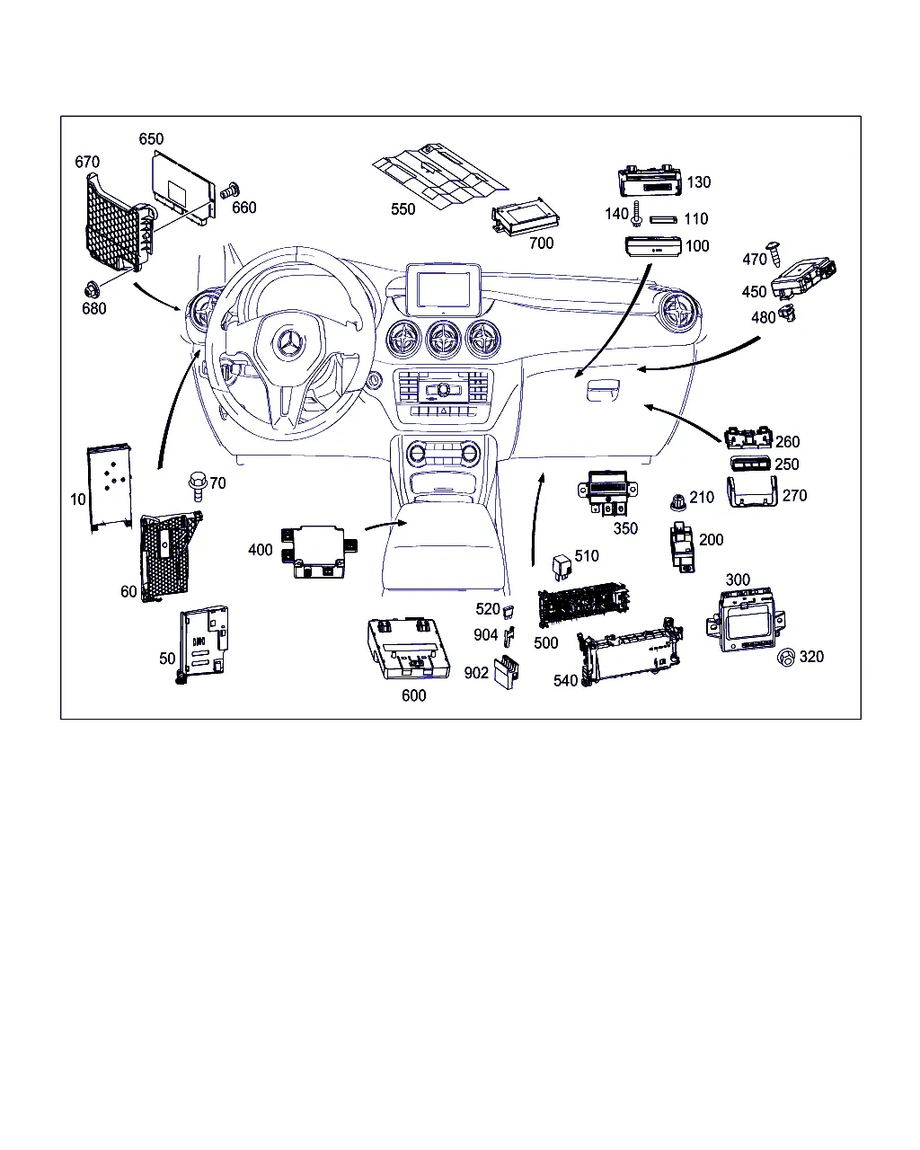 БЛОКИ УПРАВЛЕНИЯ, БЛОКИ ПРЕДОХРАНИТЕЛЕЙ И РЕЛЕ В САЛОНЕ