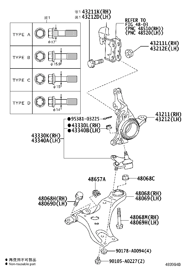 FRONT AXLE ARM & STEERING KNUCKLE