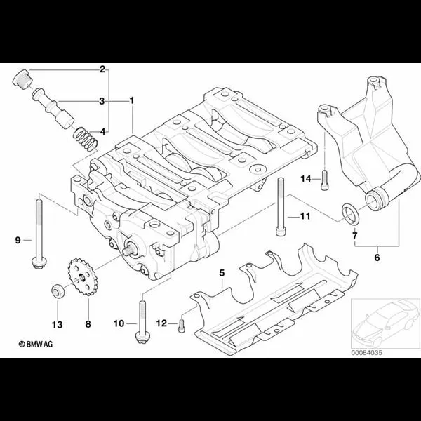 Блок балансирных валов масляного насоса