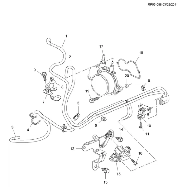 ВАКУУМНЫЙ НАСОС И СОПУТСТВУЮЩИЕ ЧАСТИ (LUD/1.7L)
