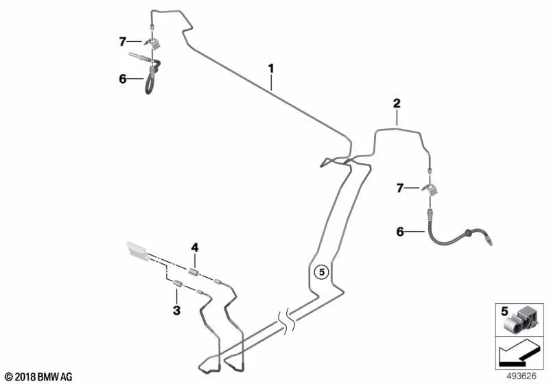 Трубопровод тормозного привода Зд