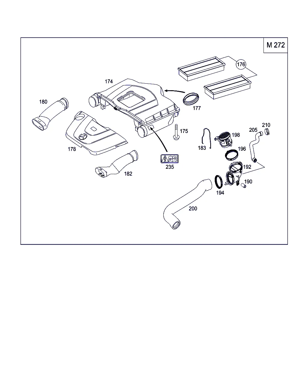 ВОЗДУХОЗАБОРНИК БЕНЗИНОВЫХ А/М