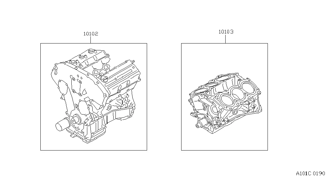 Короткий блок двигателя без вспомогательных агрегатов