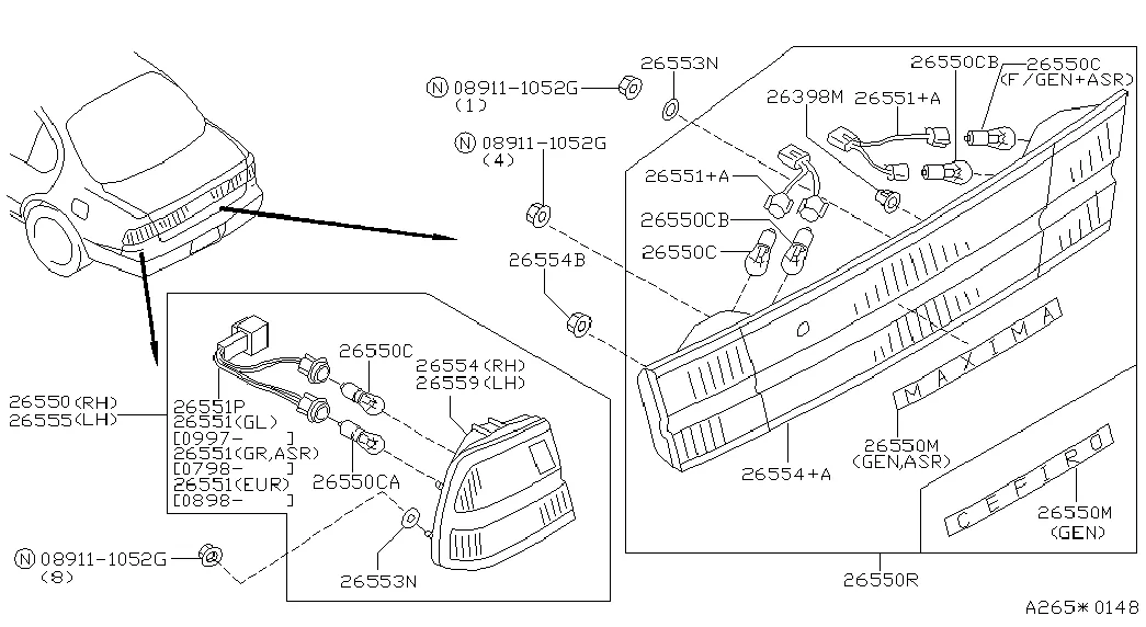 Задний комбинированный фонарь