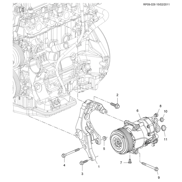 КОМПРЕССОР КОНДИЦИОНЕРА В СБОРЕ (LUD/1.7L)