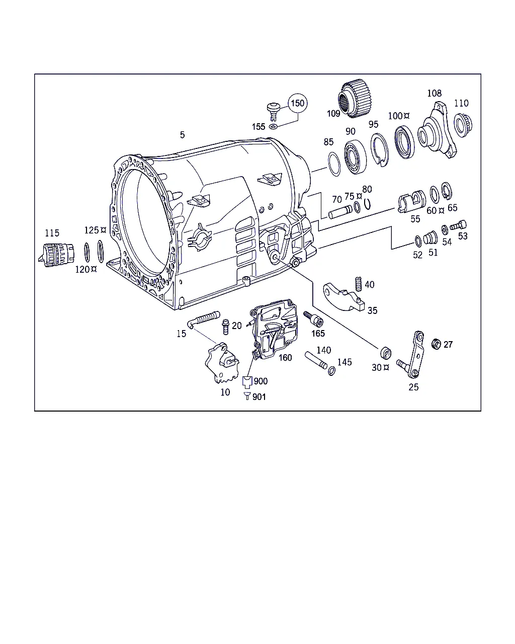 КОРПУС КП, ВЫХОД. ФЛАНЕЦ, СТОЯН.БЛОКИР. RRE, БЛОК.АКП, РЫЧАГ СЕЛЕКТ. ДИАПАЗ.