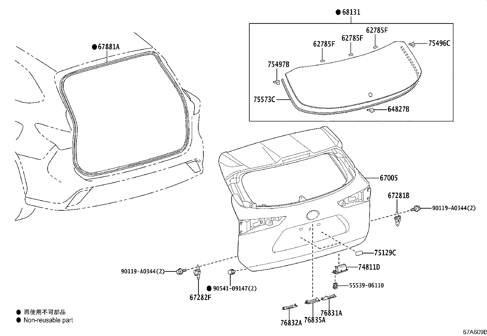 BACK DOOR PANEL & GLASS