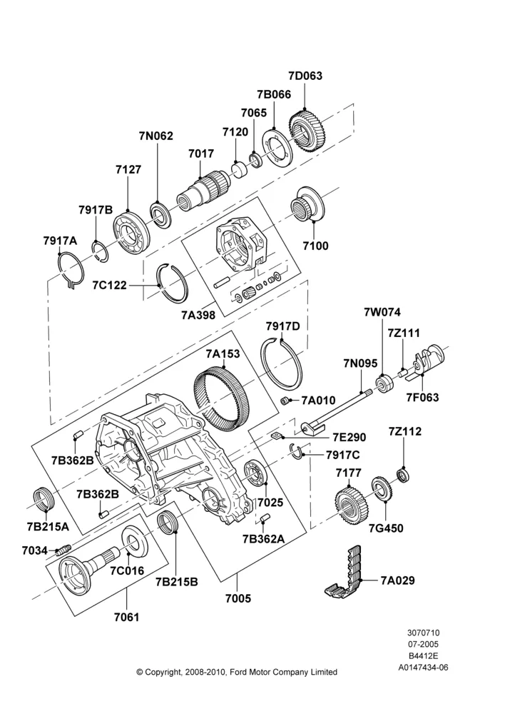 10A - Transfer Drive Components, 4X4 2 Speed Transfer Case With Tod, FRONT; 19/JUL/2005-16/DEC/2010