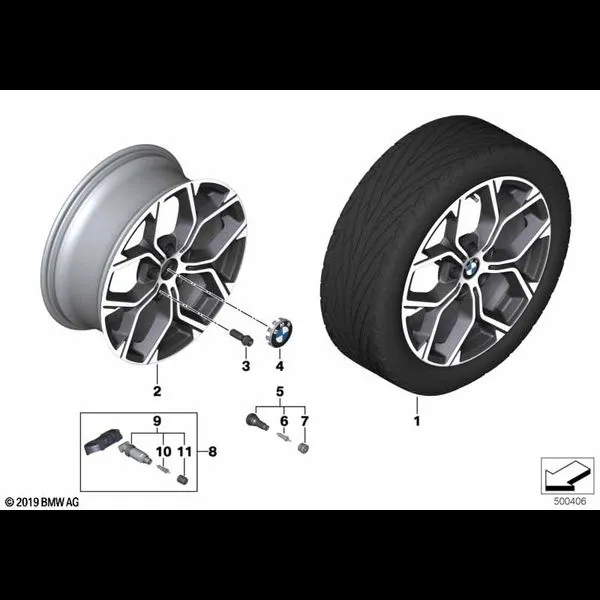 BMW л/с диск Y-образные спицы 579- 18"