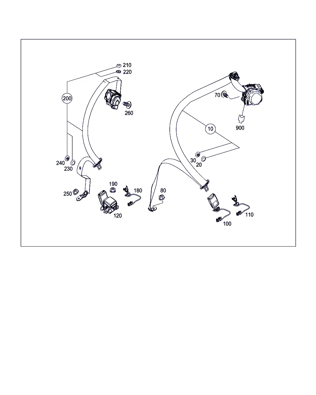 РЕМЕНЬ БЕЗОПАСНОСТИ ЗАДНЕГО СИДЕНЬЯ