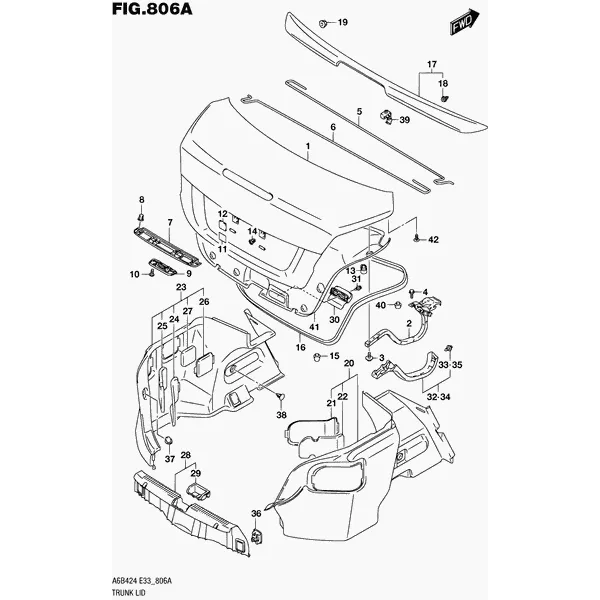 806A - ДВЕРЦА БАГАЖНИКА