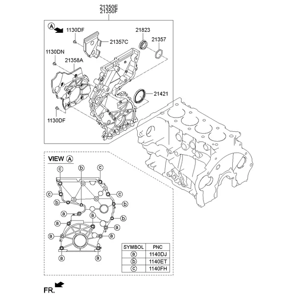 BELT COVER & OIL PAN; 2