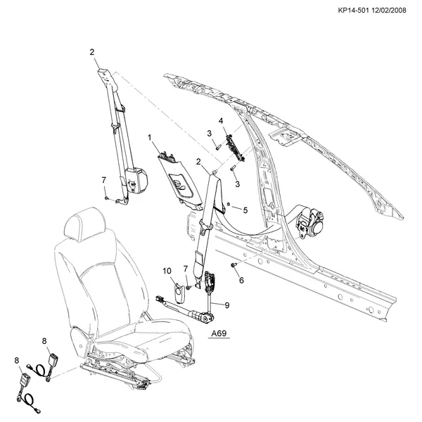 РЕМНИ БЕЗОПАСНОСТИ/ПЕРЕДНИЕ