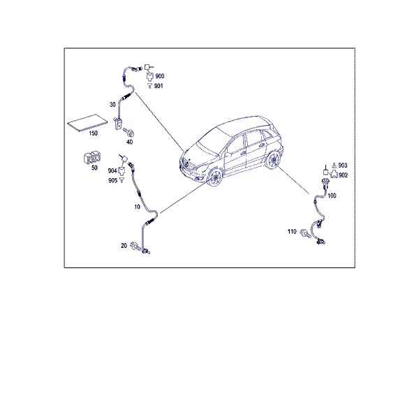 ИНДИКАТОР ИЗНОСА ТОРМ. КОЛОДОК И ДАТЧИК ЧАСТОТЫ ВРАЩЕНИЯ ПЕРЕДН. И ЗАДН. МОСТА