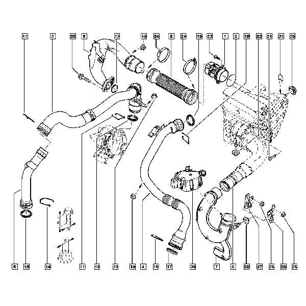 Патрубок воздушного фильтра
