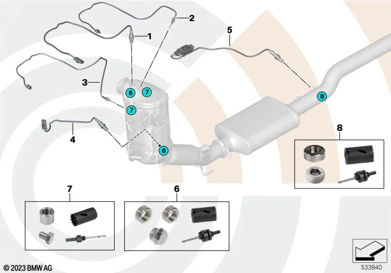 Ремкомплект прив. фланца д/дат.отр.газов