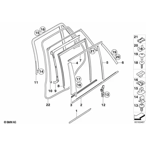 Накладки и уплотнения задней двери