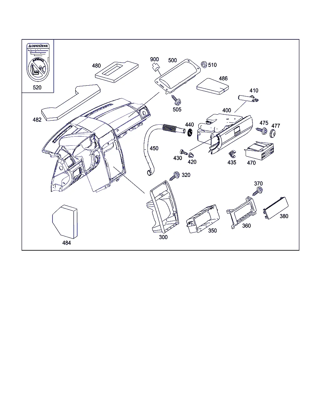 ПЕРЕДНЯЯ ПАНЕЛЬ И ВЕЩЕВОЙ ЯЩИК С ПОДУШКОЙ БЕЗОПАСНОСТИ ПЕРЕДН.ПАССАЖИРА